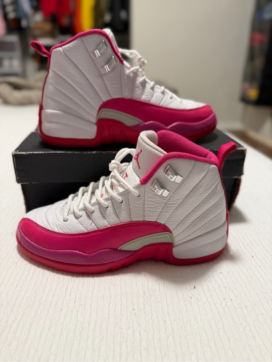 Jordan Shoes - Air Jordan 12 ‘Vivid Pink’ Women's High-Top Sneakers in White & Pink